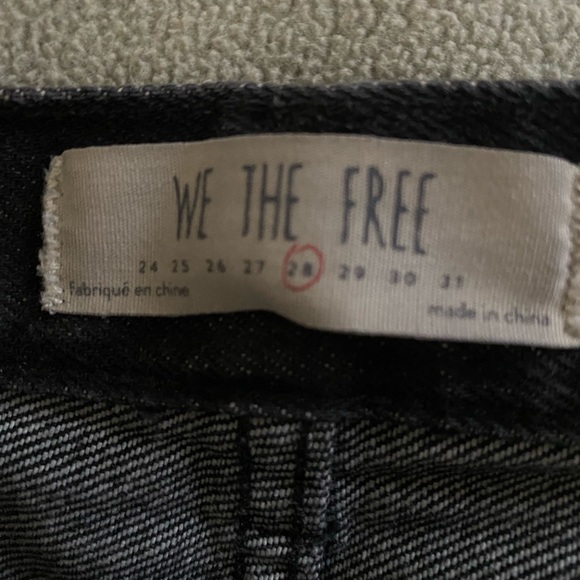 We The Free black distressed jean skirt - Picture 2 of 6